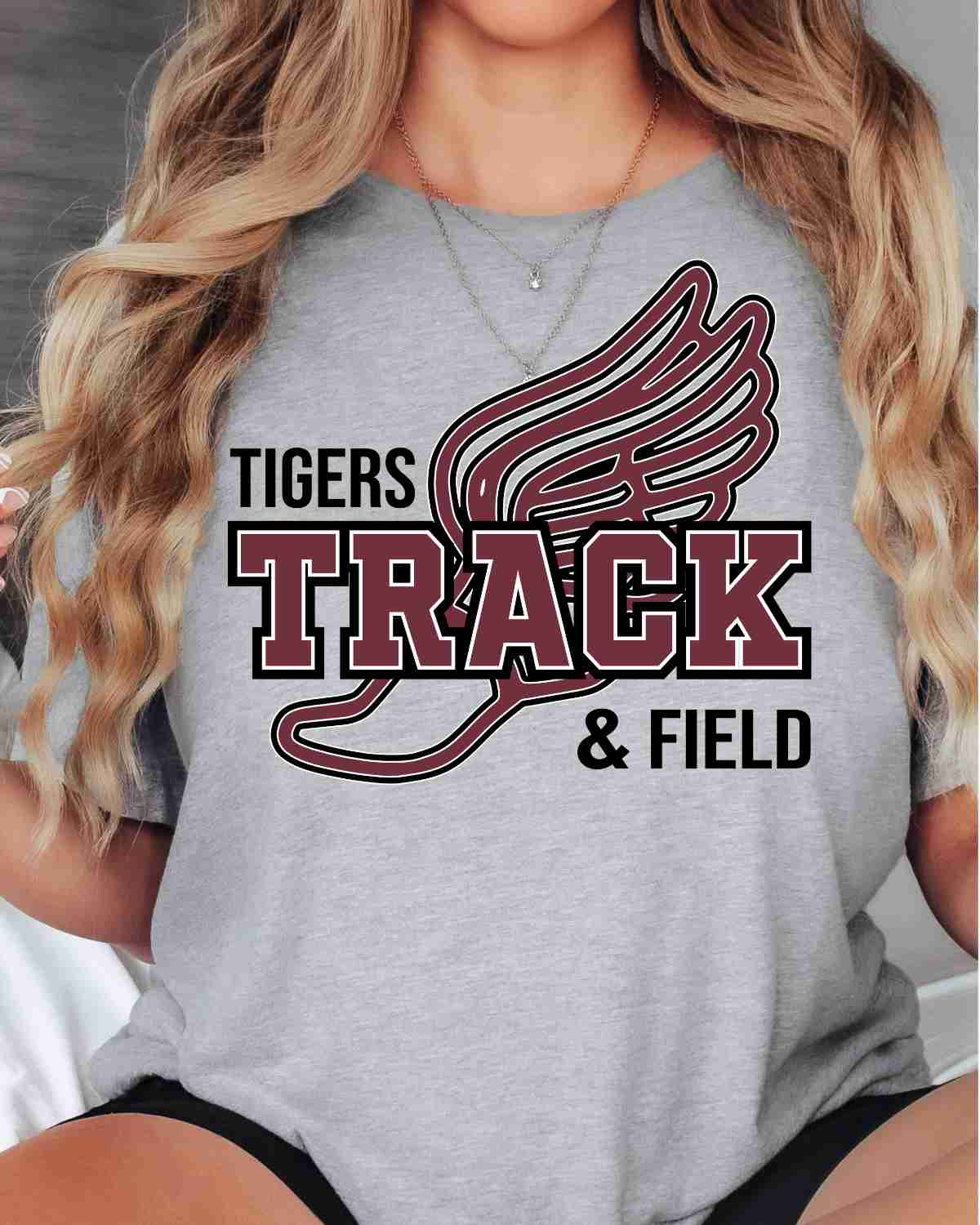 Tigers Track & Field Winged Shoe DTF Transfer