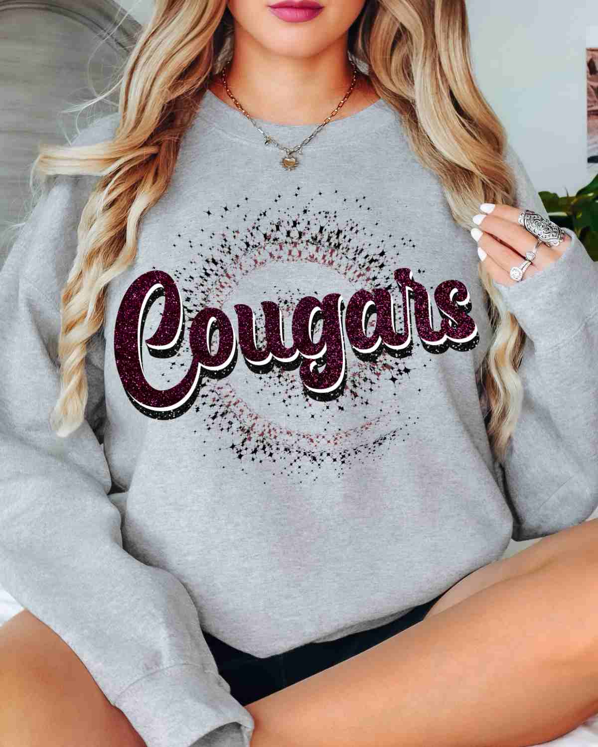 Cougars Swirl DTF Transfer