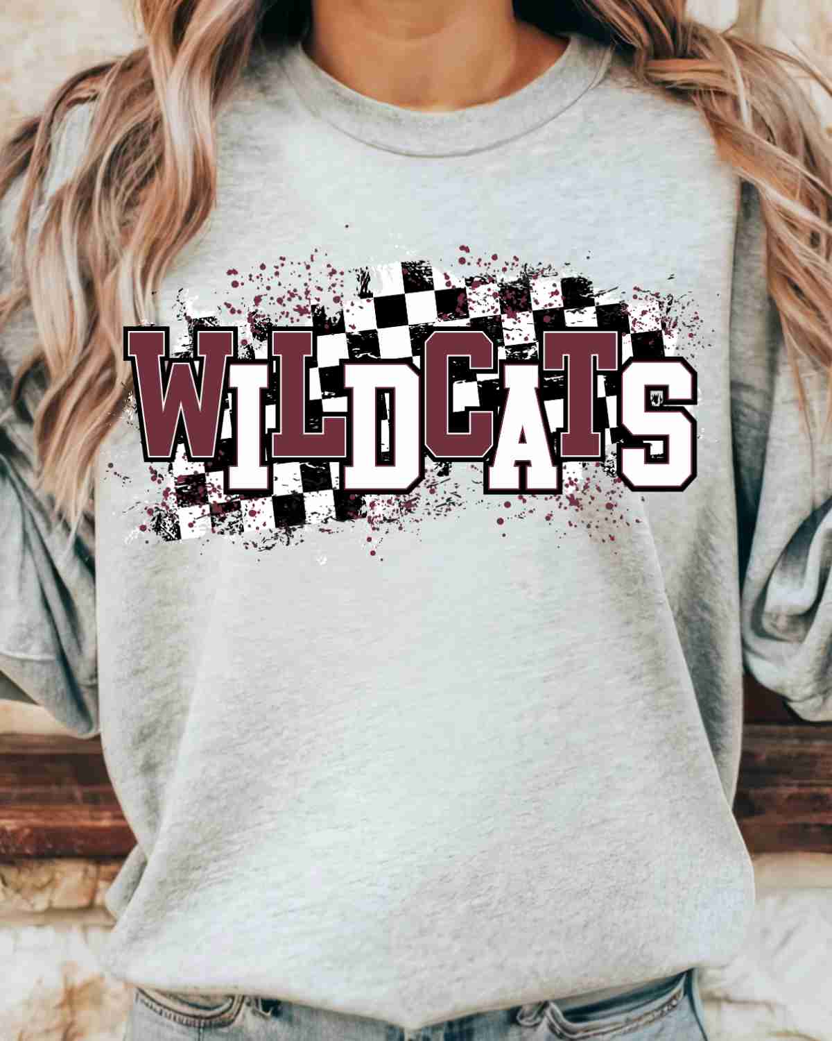 Wildcats Checkered Swash DTF Transfer