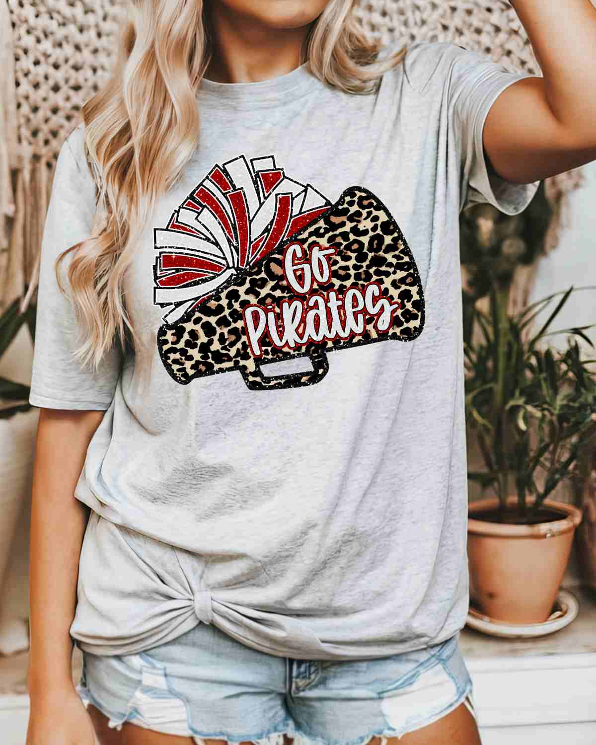 Pirates Cheer Megaphone Pom DTF Transfer