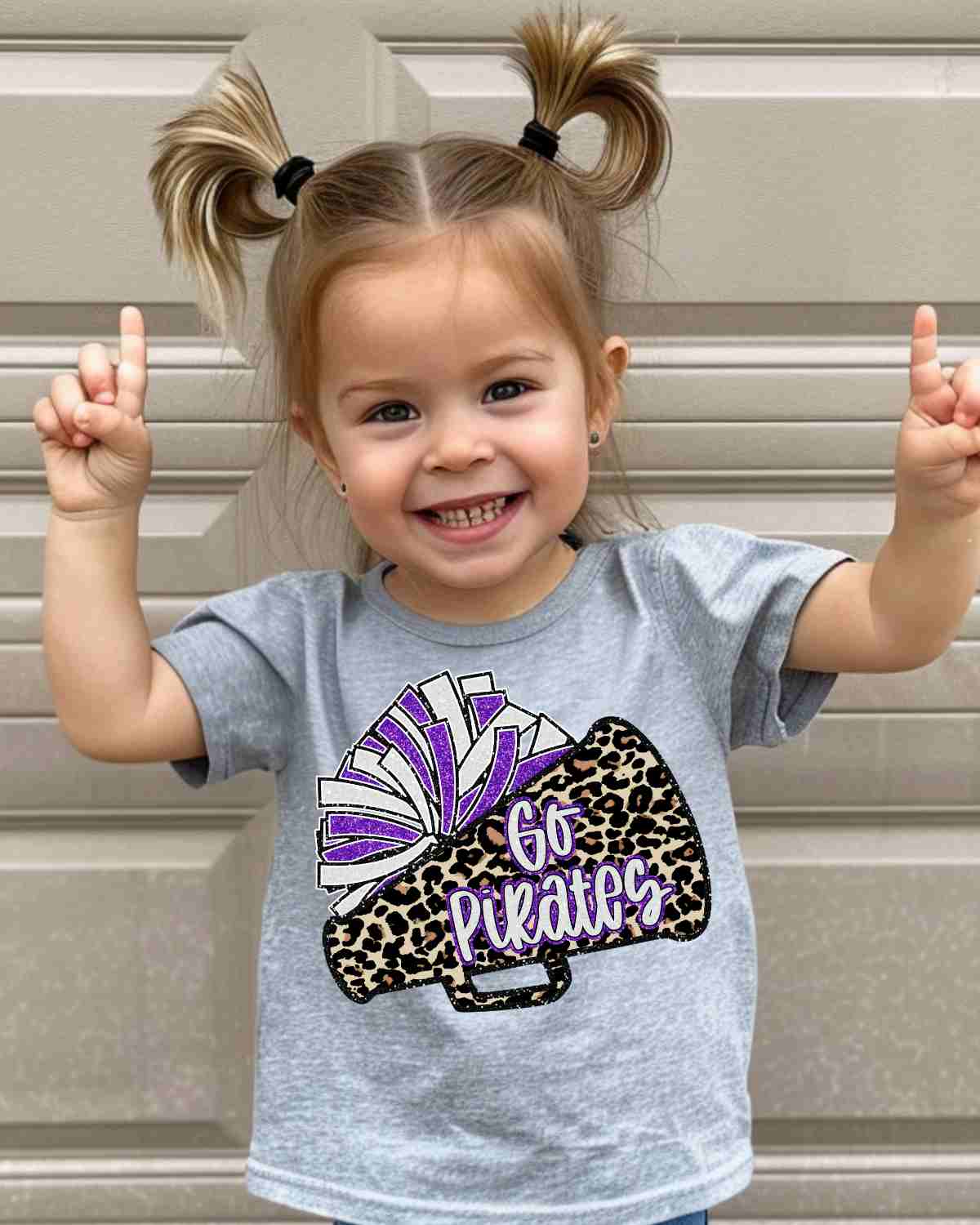 Pirates Cheer Megaphone Pom DTF Transfer