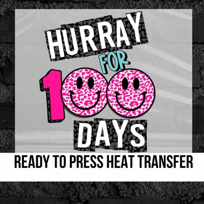 100 days of school heat transfer_tshirt transfers_dtf transfer ready to press_school heat press transfers_rustic grace