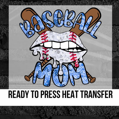 Baseball Mom Bats Crossed DTF Transfer