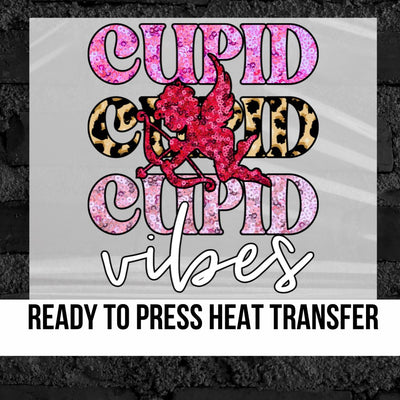 Cupid Vibes Faux Sequin DTF Transfer