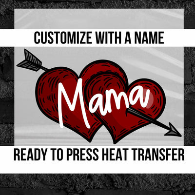Customized Name Heart N Arrow DTF Transfer