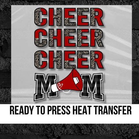 Cheer Mom Repeat Lettering DTF Transfer