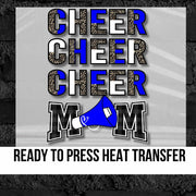 Cheer Mom Repeat Lettering DTF Transfer