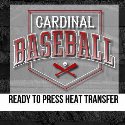 Cardinals Baseball Home Plate Ombre DTF Transfer
