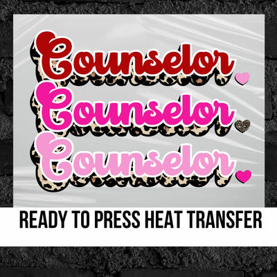 Counselor Valentines Repeating DTF Transfer
