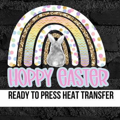 Hoppy Easter Rainbow Transfer