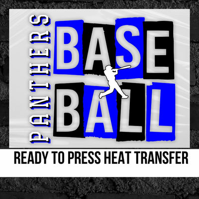 Customizable Mascot Baseball Grunge Letters DTF Transfer