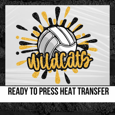 Customizable Mascot Volleyball Splatter DTF Transfer