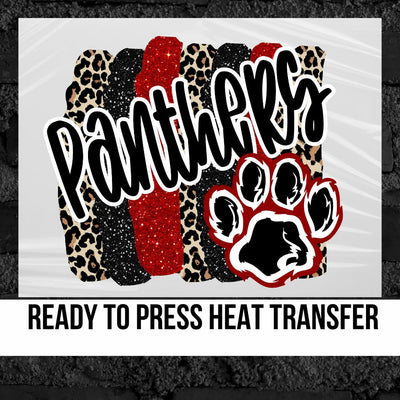 Panthers Swash with Paw DTF Transfer