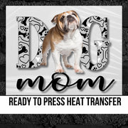 Dog Mom English Bulldog Transfer