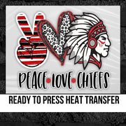 Peace Love Chiefs DTF Transfer