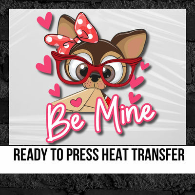 Be Mine Puppy DTF Transfer