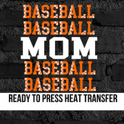 Baseball Mom Split Lettering DTF Transfer