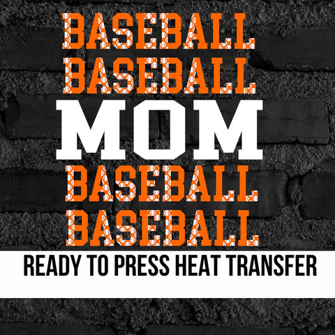 Baseball Mom Split Lettering DTF Transfer