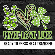 Peace Love Clover Luck Transfer