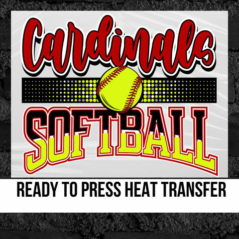 Cardinals Softball DTF Transfer