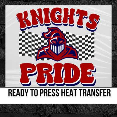 Knights Pride Checkered Banner DTF Transfer