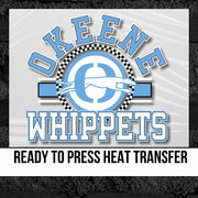 Okeene Whippets Checkered Circle Banner DTF Transfer
