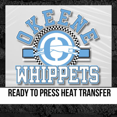 Okeene Whippets Checkered Circle Banner DTF Transfer