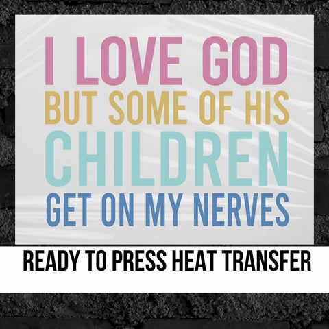 I Love God but Some of his Children DTF Transfer