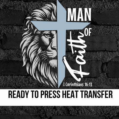 Man of Faith Lion DTF Transfer