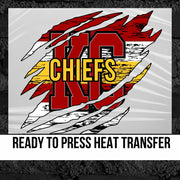 KC Chiefs Claw Mark DTF Transfer