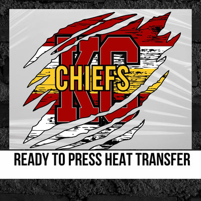 KC Chiefs Claw Mark DTF Transfer