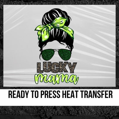 Green Lucky Mama DTF Transfer