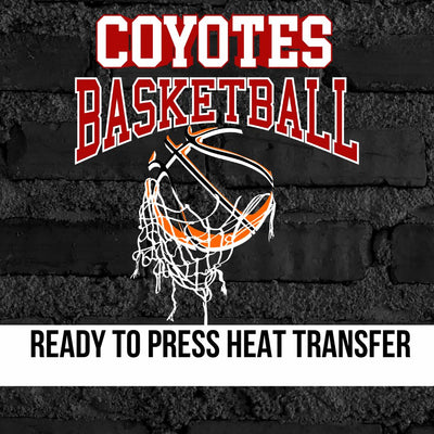 Coyotes Basketball Hanging Net DTF Transfer