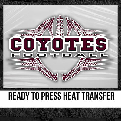 Coyotes Football Halftone DTF Transfer