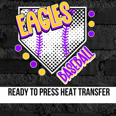 Eagles Baseball Home Plate DTF Transfer