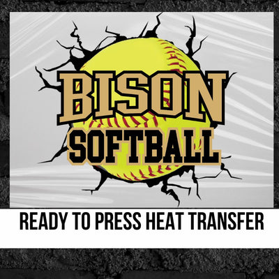 Bison Softball Break Through DTF Transfer