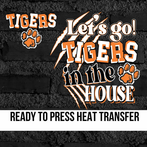Let's Go Tigers in the House DTF Transfer