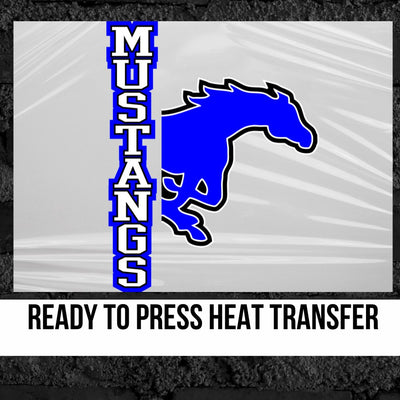 Mustangs Split DTF Transfer