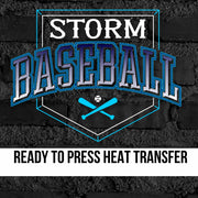 Storm Baseball Home Plate DTF Transfer