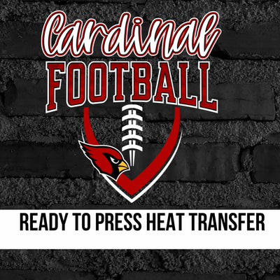 Cardinal Football Outline DTF Transfer