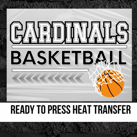 Cardinals Basketball Arrows & Hoop DTF Transfer