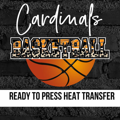 Cardinals Basketball Half Ball DTF Transfer