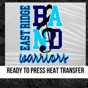 East Ridge Warriors Band DTF Transfer