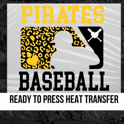 Pirates Leopard Baseball Man DTF Transfer