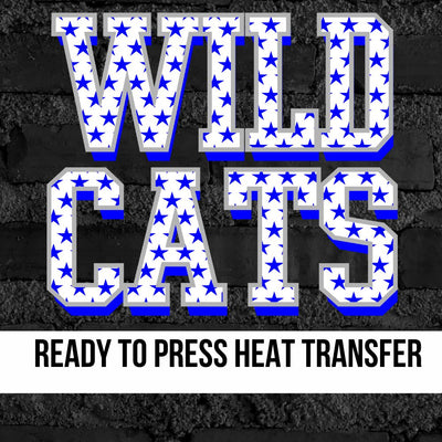 Wildcats Star Pattern DTF Transfer