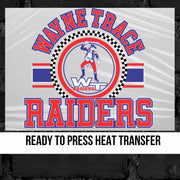 Wayne Trace Raiders Checkered Circle Logo DTF Transfer