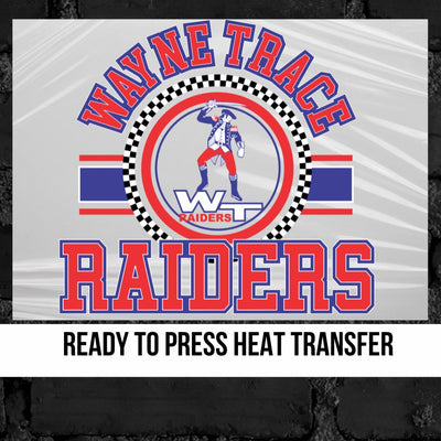 Wayne Trace Raiders Checkered Circle Logo DTF Transfer