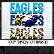 Eagles Repeating Mascot Logo DTF Transfer