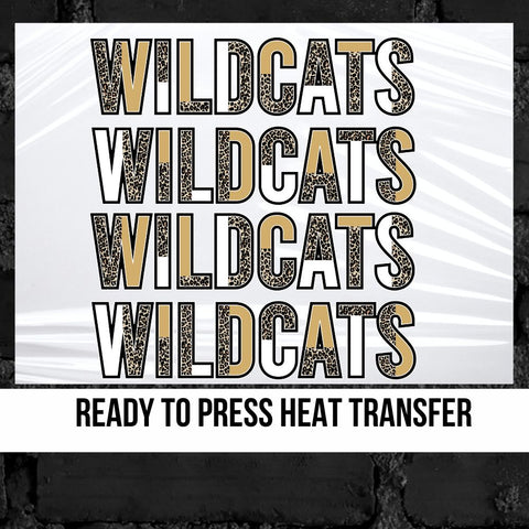 Wildcats Repeating Split Lettering DTF Transfer