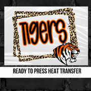 Tigers Leopard Border DTF Transfer